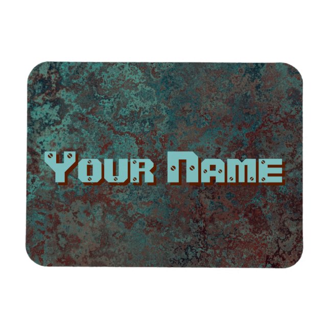 Corrosion "Copper" print Name flexible Magnet (Horizontal)