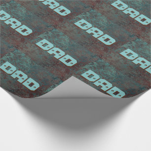 Corrosion " Copper" print tiled DAD wrapping paper