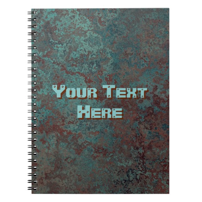 Corrosion "Copper" Text print notebook (Front)