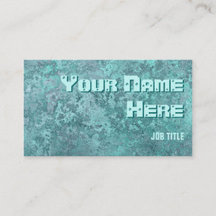 Corrosion green print business card side text