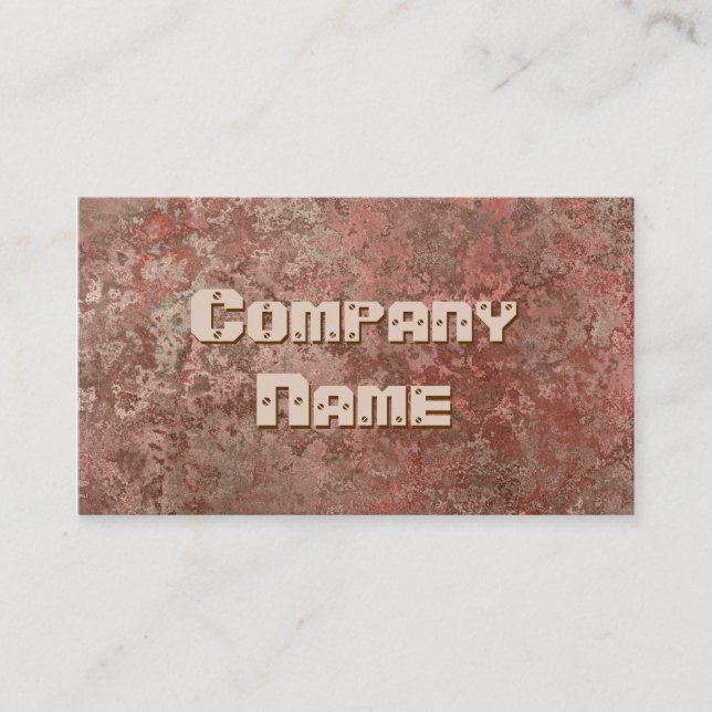 Corrosion red print business card template (Front)