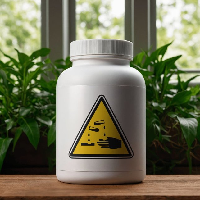 Corrosive Material Hazard Symbol Label (Creator Uploaded)