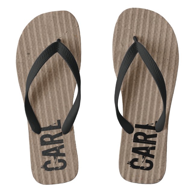 Corrugated Cardboard Personalised Flip Flops (Footbed)