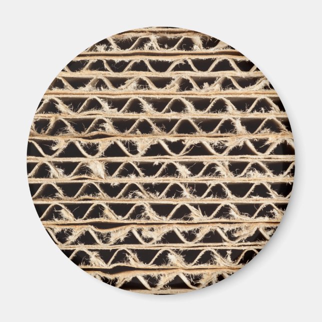 Corrugated cardboard texture magnet (Front)