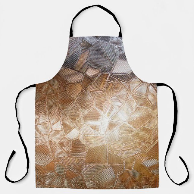 Corrugated glass with backlight. Beautiful light r Apron (Front)