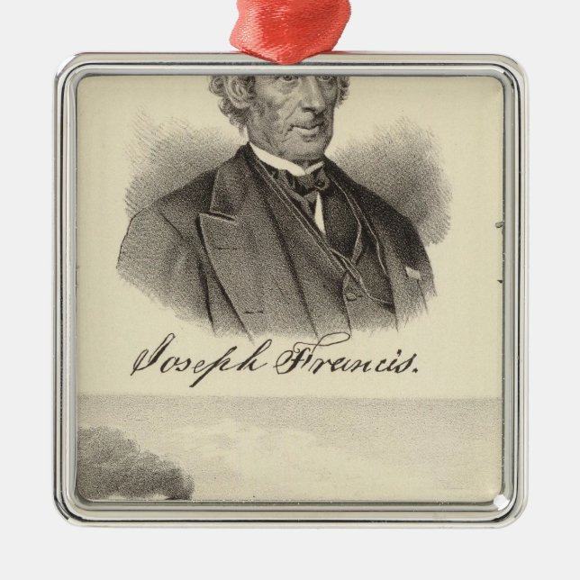 Corrugated iron steam yacht metal tree decoration (Front)