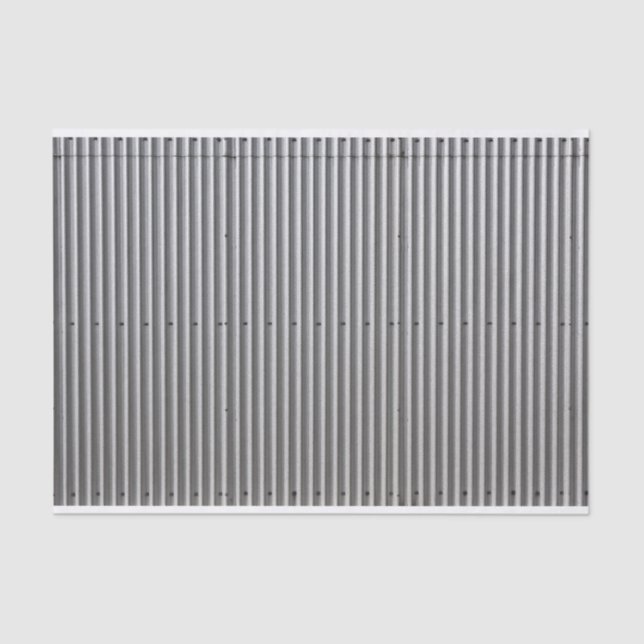 Corrugated Metal Background Tissue Paper (Front)