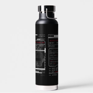 Corrupted - Techno-Brutalist Streetwear Design Water Bottle