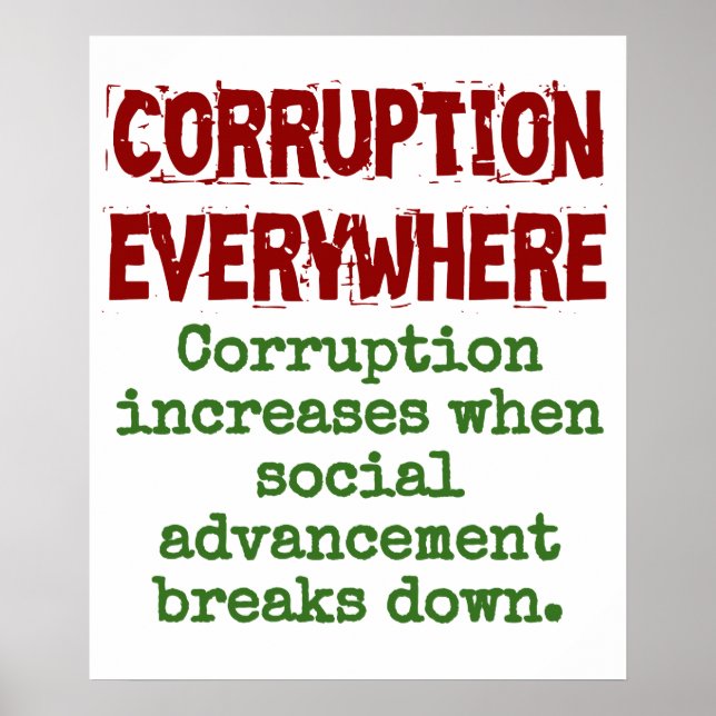 Corruption Increases When Social Advancement - Cor Poster (Front)