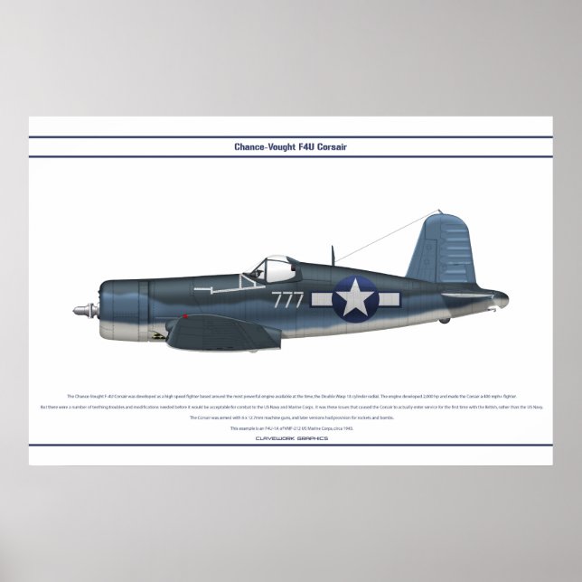 Corsair USA VMF-212 Poster (Front)