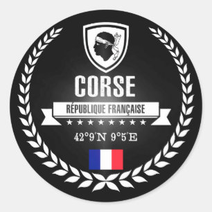 Corse Classic Round Sticker
