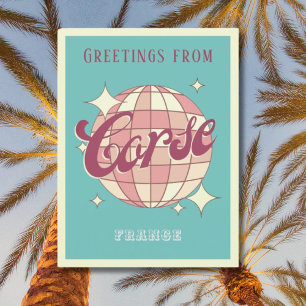 Corse France travel retro vintage Postcard