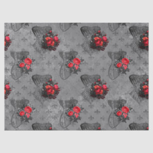 Corset and Red Rose Decoupage Tissue Paper