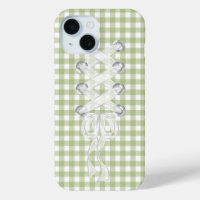 Corset Ribbon Lacing On Gingham