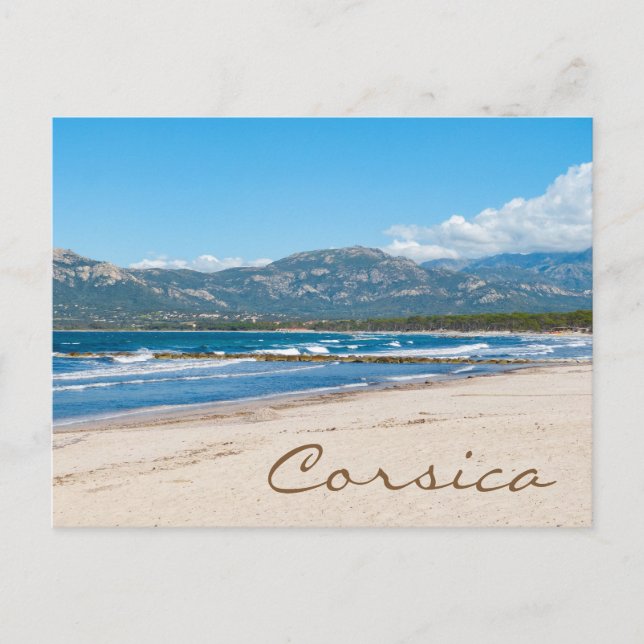 Corsica Beach and Mountains Postcard (Front)