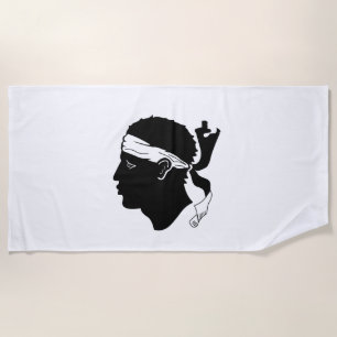 Corsica flag Beach Towel