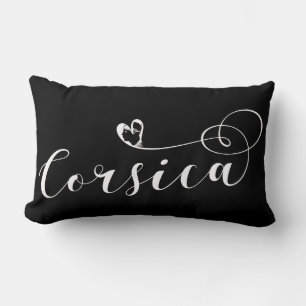 Corsica Flag Heart, Corsican, France Lumbar Cushion