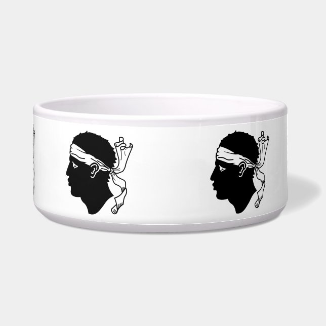 Corsica Flag Pet Bowl (Front)
