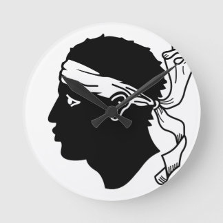 Corsica Flag Round Clock