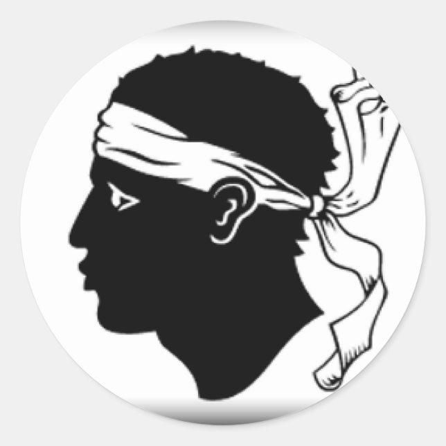 Corsica France Flag Classic Round Sticker (Front)