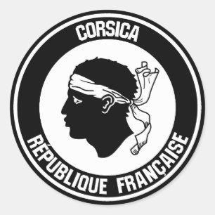 Corsica Round Emblem Classic Round Sticker