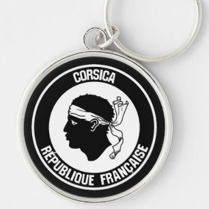 Corsica Round Emblem Key Ring