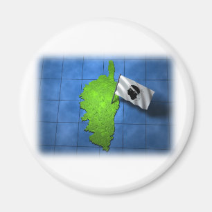 Corsica with its own flag magnet