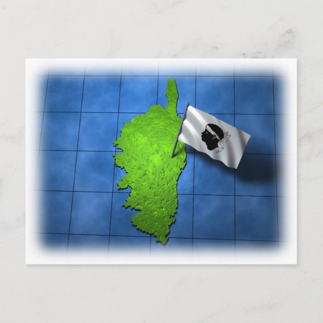 Corsica with its own flag postcard (Front)