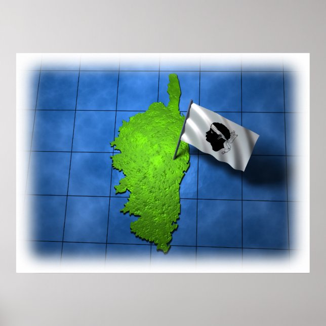Corsica with its own flag poster (Front)