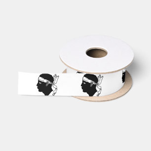 Corsican Flag ribbon, Corsica fashion /sports Satin Ribbon