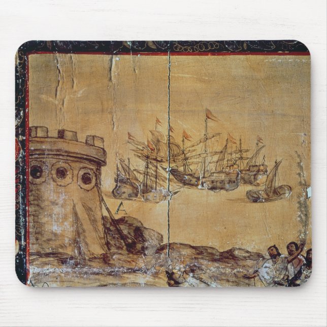 Cortes sails for Mexico, 1518 Mouse Pad (Front)