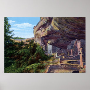 Cortez Colorado Mesa Verde Spruce Tree House Poster