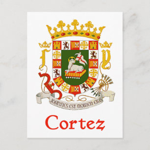 Cortez Shield of Puerto Rico Postcard