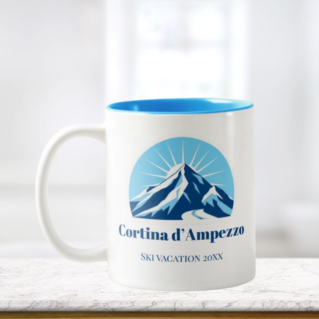 Cortina d’Ampezzo Italy souvenir coffee Two-Tone Coffee Mug (Creator Uploaded)