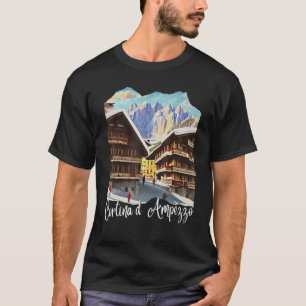 Cortina d'Ampezzo Dolomiti Painting Cortina d'Ampe T-Shirt