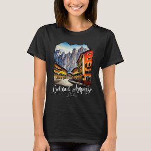 Cortina d'Ampezzo Dolomiti Painting Cortina d'Ampe T-Shirt