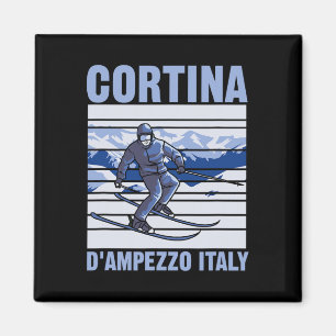 Cortina D'ampezzo Italy Ski Magnet