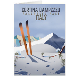 Cortina d'Ampezzo Italy Ski poster Art Print