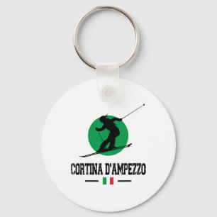 Cortina D'ampezzo Italy Ski Resort Alps Italian Sk Key Ring
