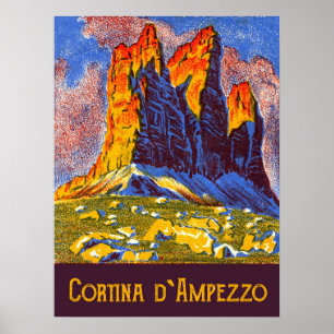 Cortina d'Ampezzo, Mountains, Italy Poster