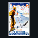 Cortina Italy vintage travel Poster<br><div class="desc">Cortina Italy vintage travel Poster</div>