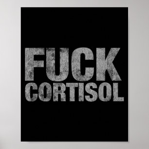 Cortisol spike meme health anti stress awareness poster