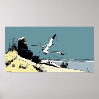 Corto Maltese on the shore Poster