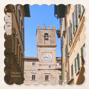 Cortona Tuscany Italy Paper Coaster