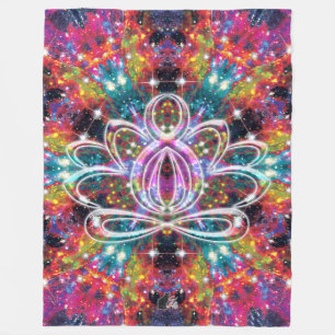 Coruscation Zen Lotus Fleece Blanket