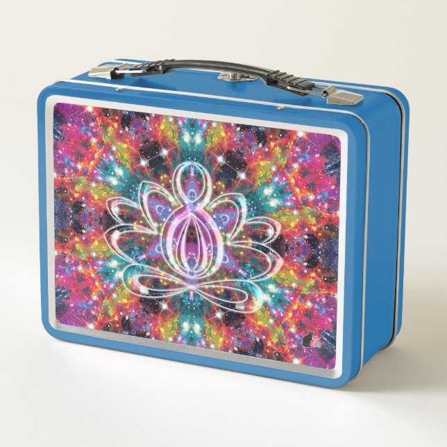 Coruscation Zen Lotus Metal Lunch Box (Back)