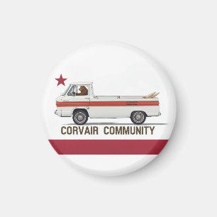 Corvair Community California Rampy Flag Magnet