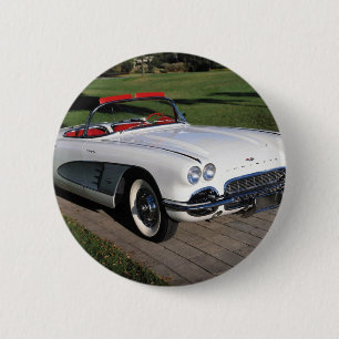 Corvette antique cars classic autos vintage cars 6 cm round badge
