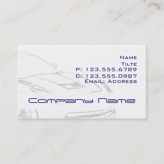 Corvette Business cards (Front)