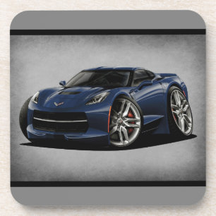 Corvette C7 Night Race Blue Special Edition 6 Set Coaster